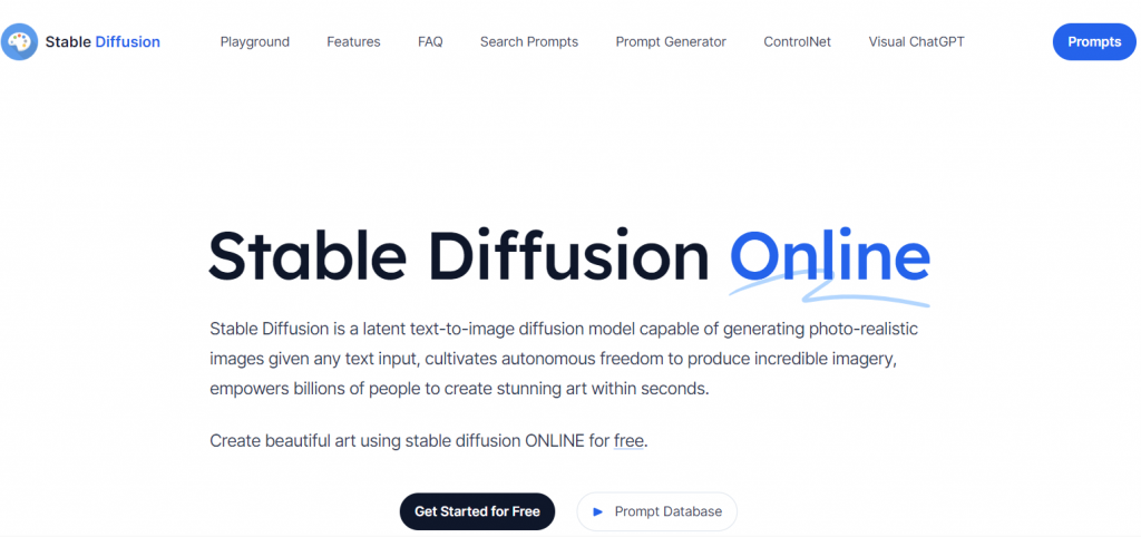 stable diffusion online for  diffusion models
