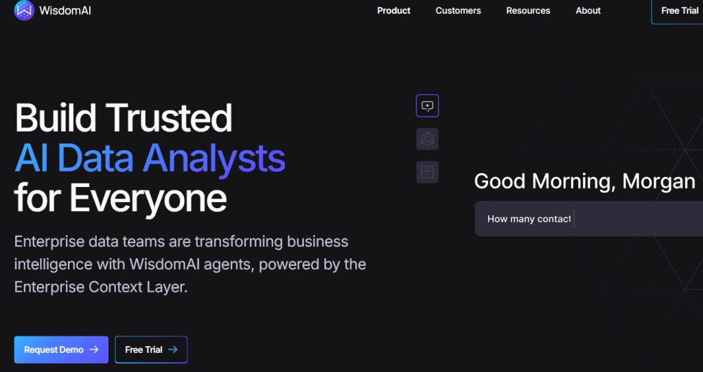 WisdomAI model for AI data analytics